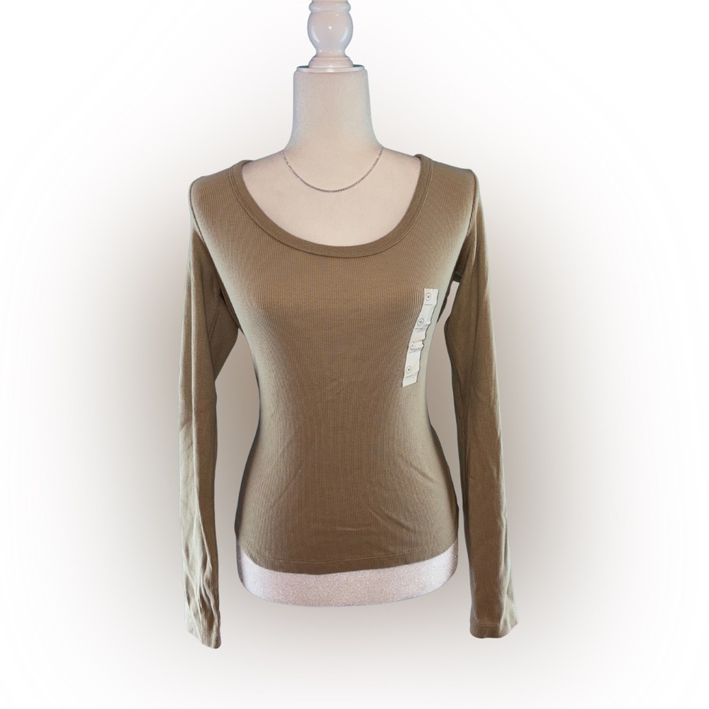 Universal Thread Ribbed Tan Long Sleeve Tops Sizes XS and Medium Available - NWT